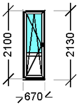 Alt C48:Дверь входная открывание наружу, Alt C48, Дверная фурнитура, 2170х1270, Белый 9016, Белый 90