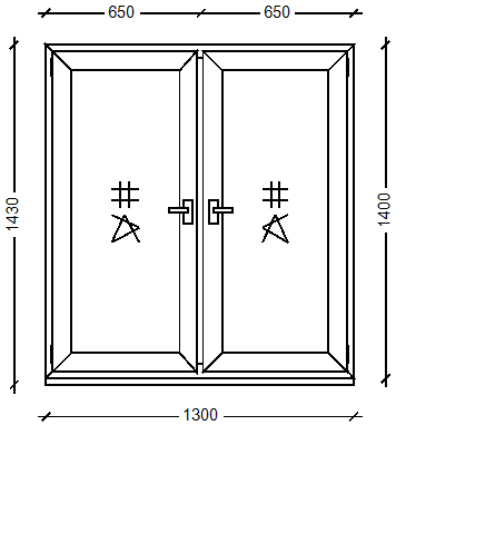 IVAPER 70 класс В: Окно, Ivaper 70 мм (В), Siegenia Titan, 1400х1300, Белый, Белый