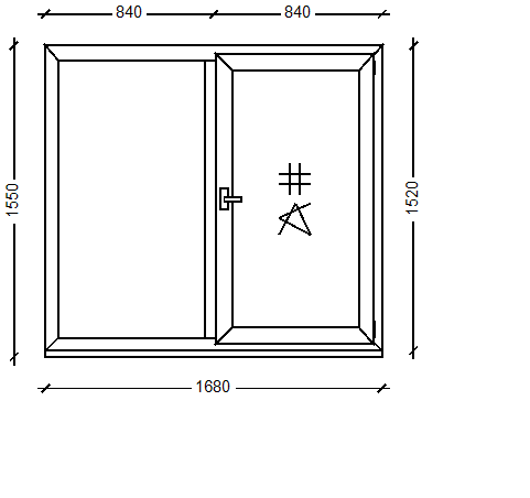 ПластКом КОМФОРТ: Окно (Ламинация), Ivaper 70 мм, Siegenia Titan, 1520х1680, Белый, Темный дуб (9.20