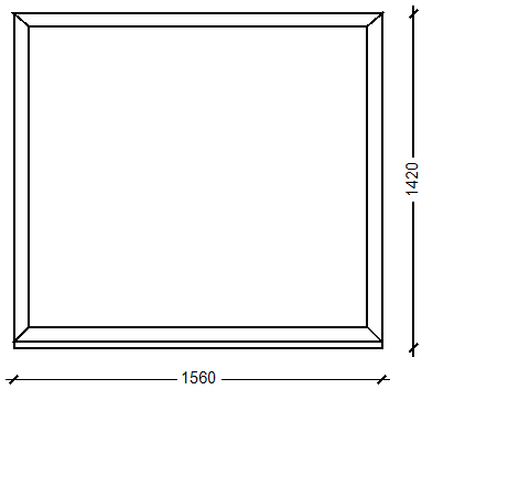 IVAPER EURO 62: Окно, Ivaper 62 мм (В), Vorne, 1390х1560, Белый, Белый