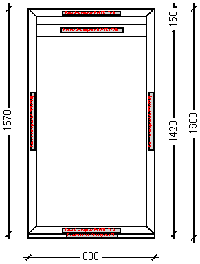 IVAPER 70 класс В: Окно, Ivaper 70 мм (В), Без фурнитуры, 1570х880, Белый, Белый